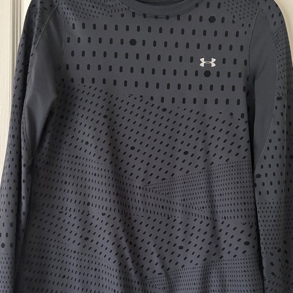 Under Armour Ladies Black Patterned Crewneck Base Layer